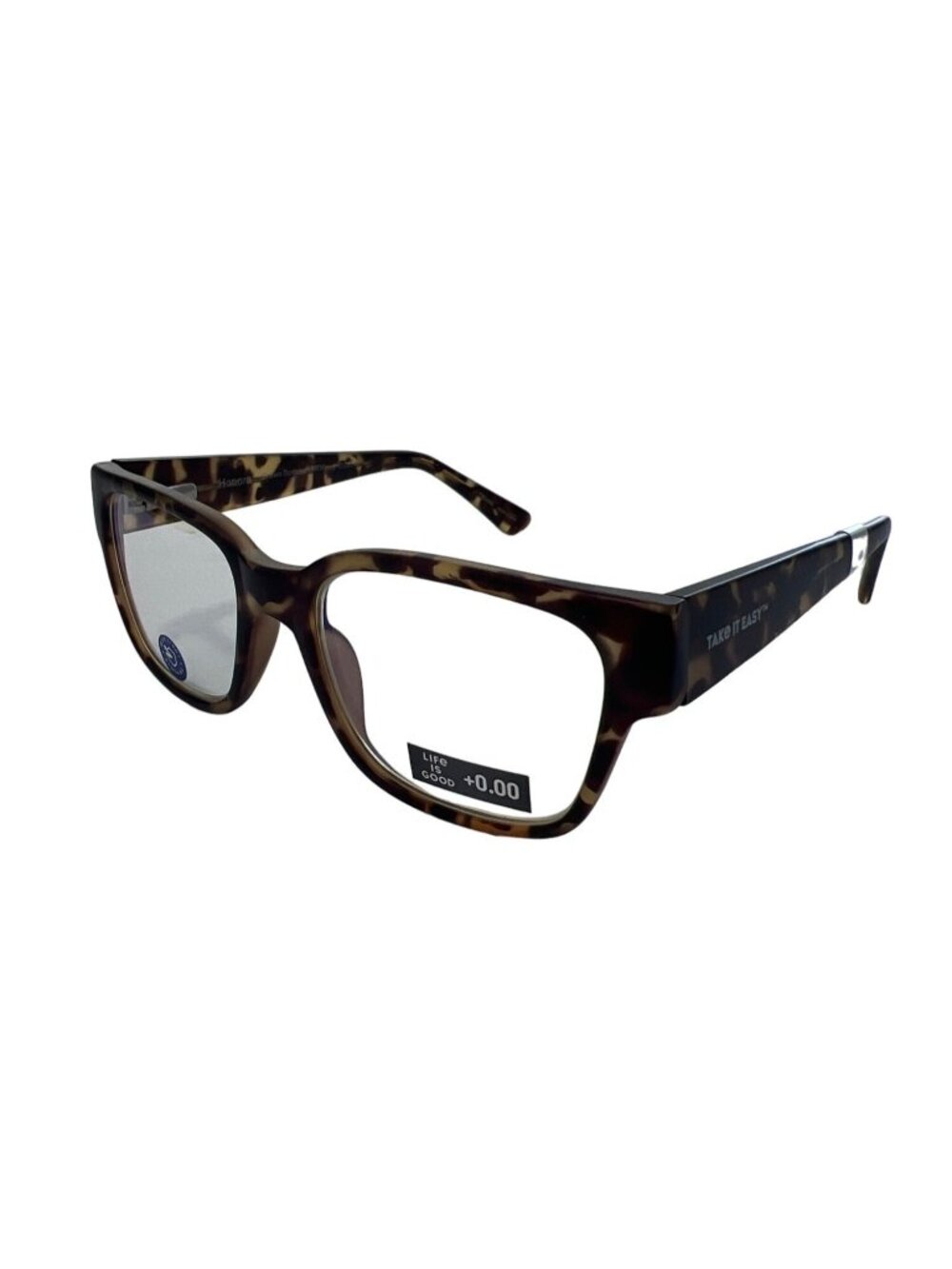 Life Is Good Honora Glasses +0.00 Blue Light Blocking Brown Tortoise Readers NEW